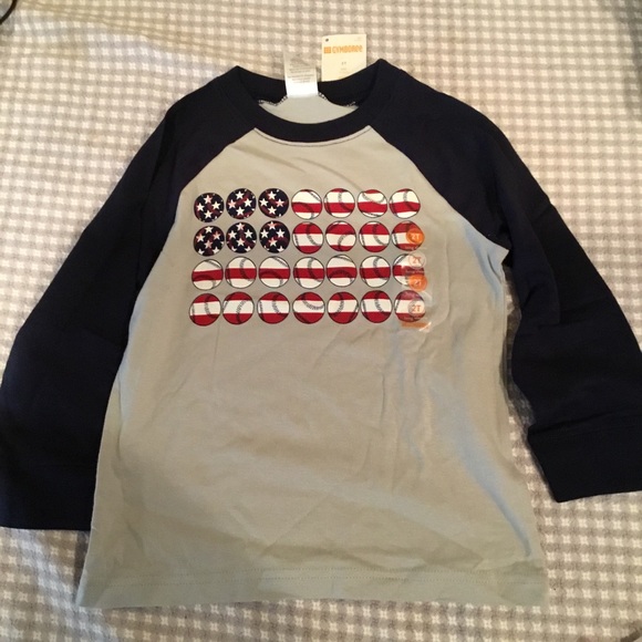 Gymboree Other - 2T Long Sleeve Patriotic Baseball T-shirt.